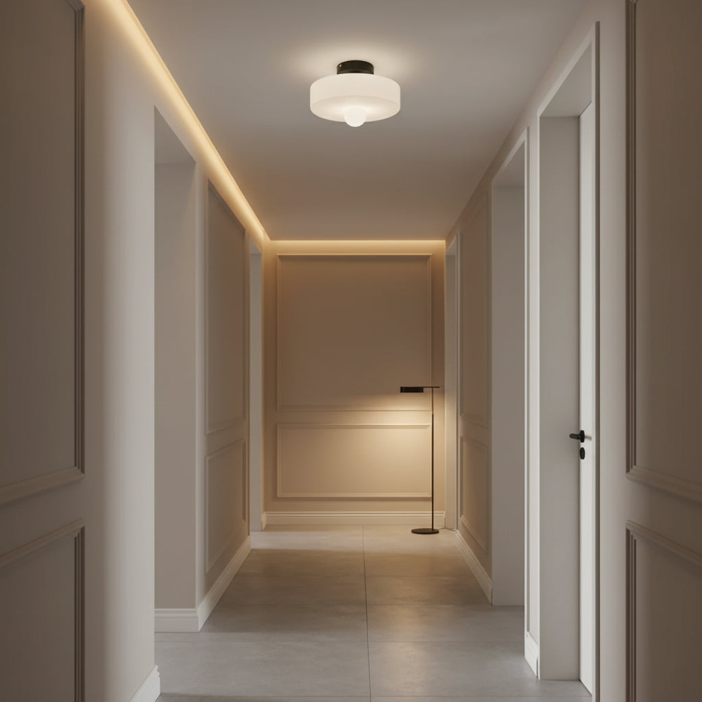 Nordic Vintage Glass E27 Ceiling Light for Hallway Living Room and Bedroom