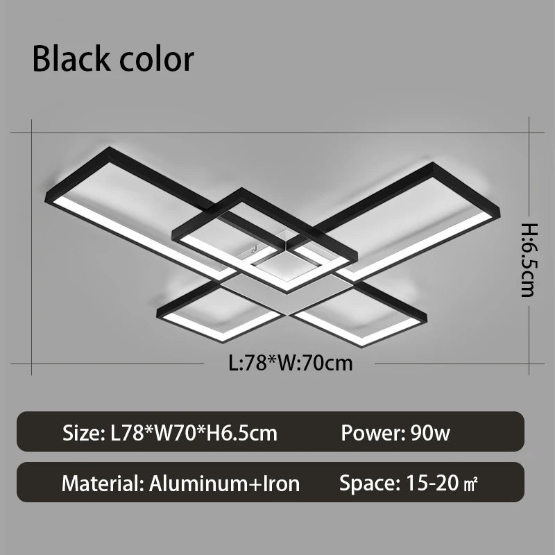 New Modern Led Ceiling Lights for livingroom bedroom lustre home decor Dimmable Ceiling light Black/Gold Ceiling Lamp Fixtures