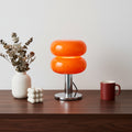 Macaron Glass LED Table Lamp with Trichromatic Dimming for Bedroom and Living Room