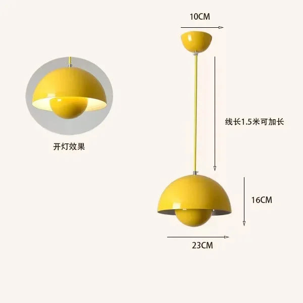 23cm Creative Chandelier Bedroom Study Restaurant Pendant Lights Decorative Lamp Multi-color Optional Modern Bud Indoor Lighting