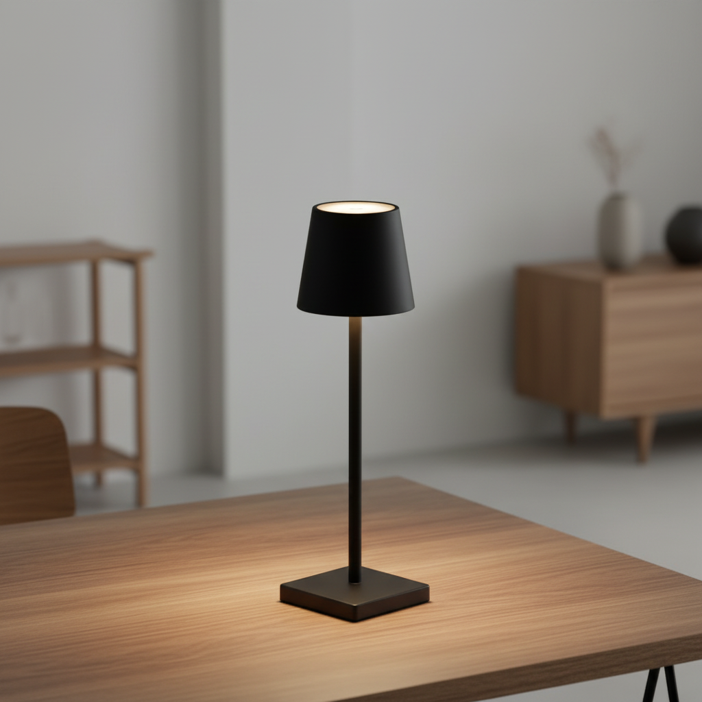 USB Rechargeable Cordless LED Desk Lamp with Touch Dimming for Bedroom Bar and Restaurant